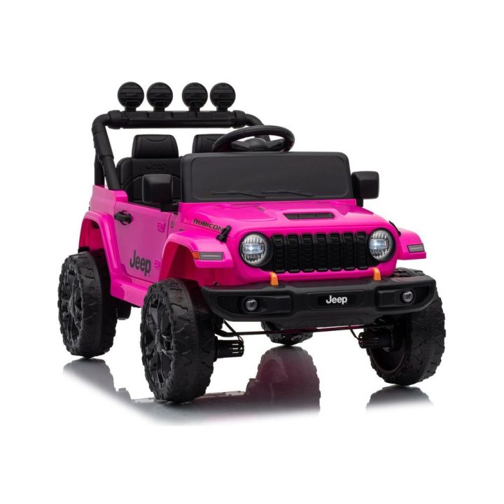 Rožinė akumuliatorinė transporto priemonė Jeep Rubicon DK-JWR558 24V