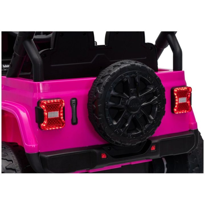Rožinė akumuliatorinė transporto priemonė Jeep Rubicon DK-JWR558 24V