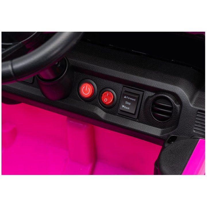 Rožinė akumuliatorinė transporto priemonė Jeep Rubicon DK-JWR558 24V