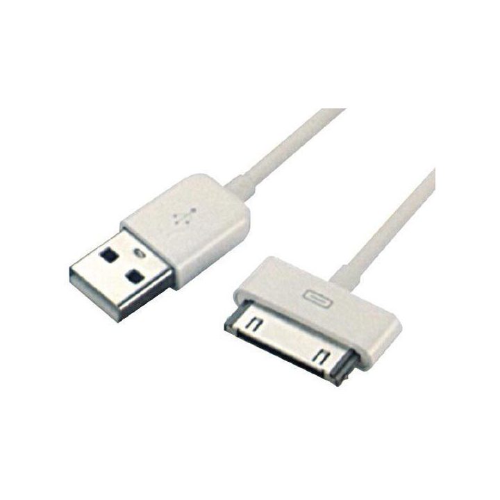 USB A į Lightning ir 30 kontaktų laidas 2 m, baltas