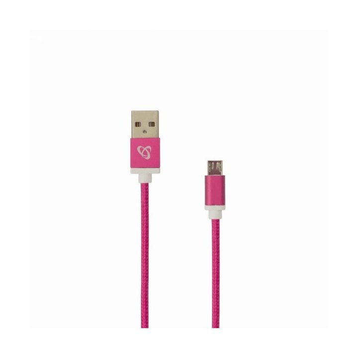 Sbox USB-10315P USB–Micro USB laidas 1,5 m, rožinis