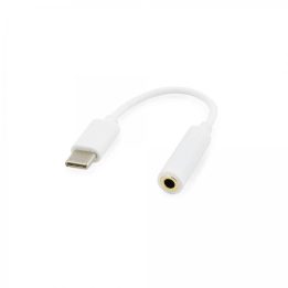 Sbox USB-C į 3,5 mm ausinių adapteris, baltas