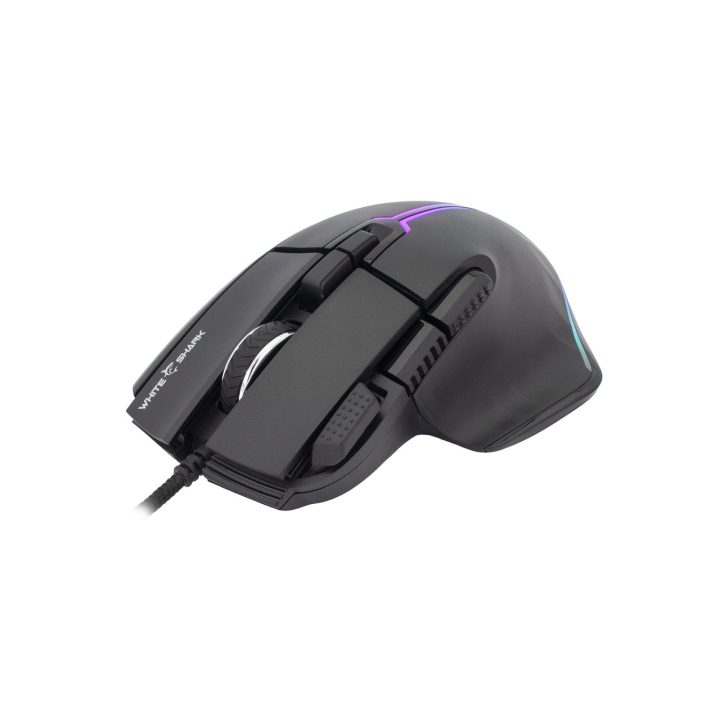 White Shark MARROK GM-9006 žaidimų pelė, juoda, RGB, 12 000 DPI