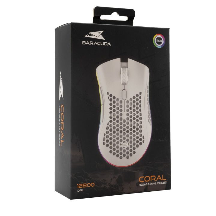 Baracuda CORAL-W BGM-032 žaidimų pelė, balta