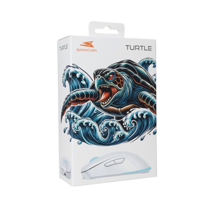 Baracuda TURTLE-W BGM-122 belaidė žaidimų pelė, balta