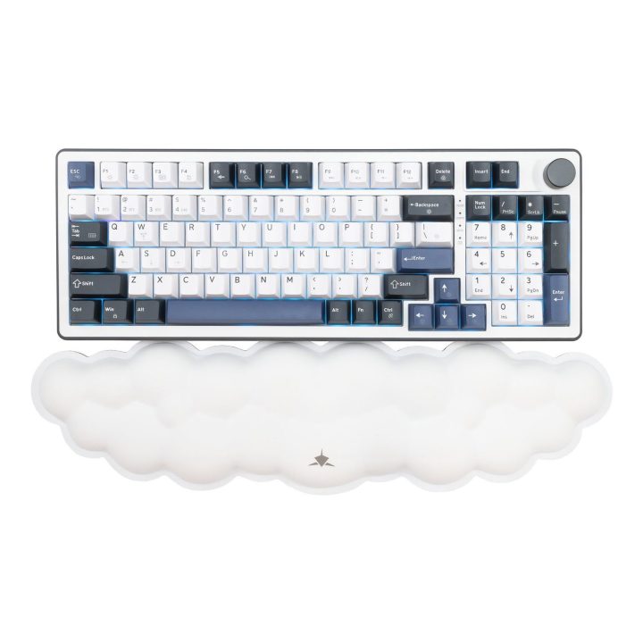 White Shark CUMULUS-W KP-012 riešo atrama klaviatūrai, balta