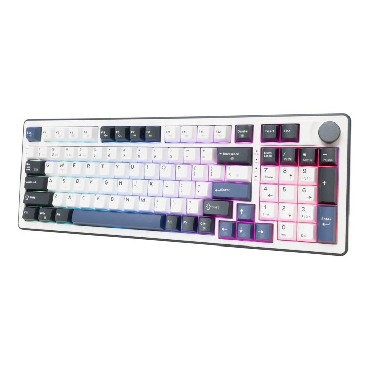 White Shark EXCALIBUR-W GK-007251 US belaidė mechaninė klaviatūra, balta