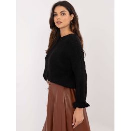 Juodas oversize megztinis