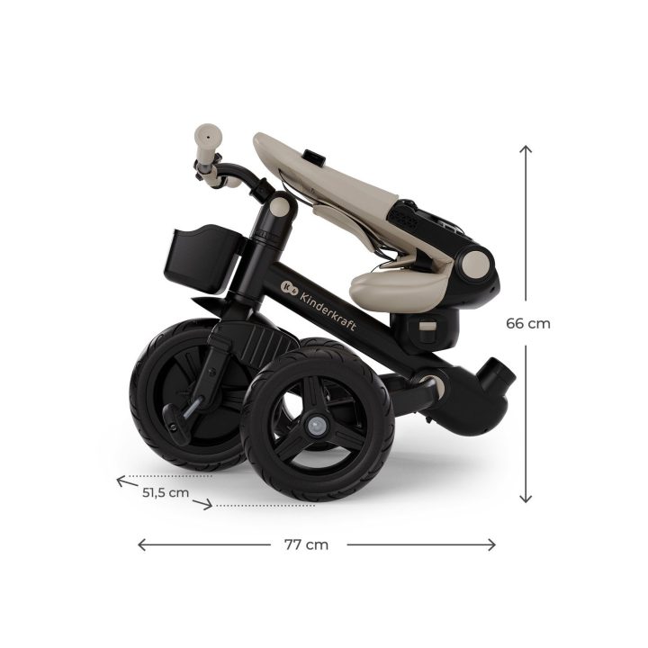 Vaikiškas triratukas Kinderkraft AVEO 2 Plus, smėlio spalvos