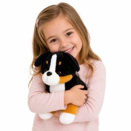 Plush Soft Dog Cuddly Toy Bernese Mountain Dog 30x30 cm
