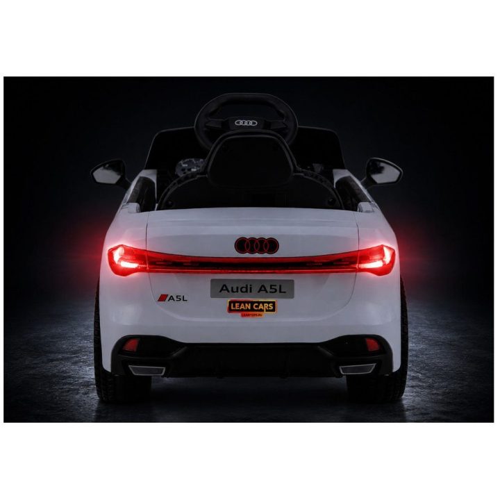 Baltas Audi A5L HL788 akumuliatorinis automobilis vaikams