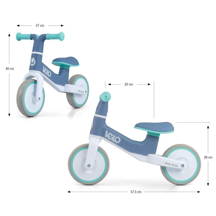 Bėgimo dviratukas Milly Mally Velo, mėtų spalvos