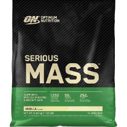 Gaineris Optimum Nutrition Serious Mass 5,45 kg, vanilės skonio