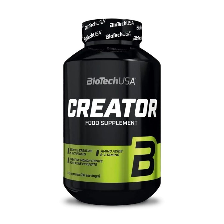 Kreatino kapsulės BioTechUSA CreaTor 120 kapsulių