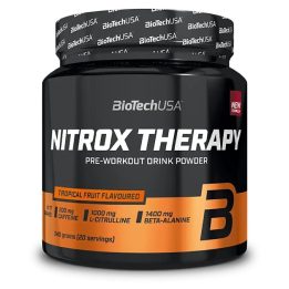 Pre-workout milteliai BioTechUSA NitroX Therapy 340 g, tropinių vaisių skonio