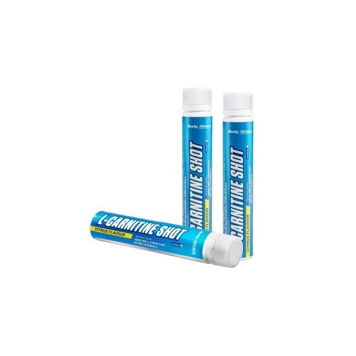 L-karnitino shotai Body Attack 20 × 25 ml, citrusų skonio