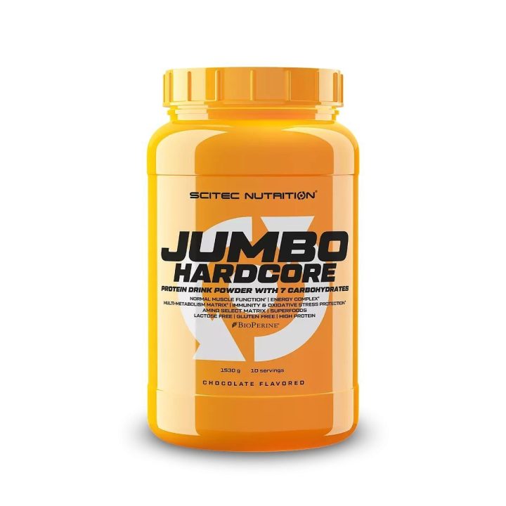 Gaineris Scitec Nutrition Jumbo Hardcore 1530 g, šokolado skonio