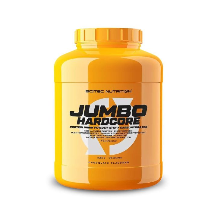 Gaineris Scitec Jumbo Hardcore 3060 g, šokolado skonio