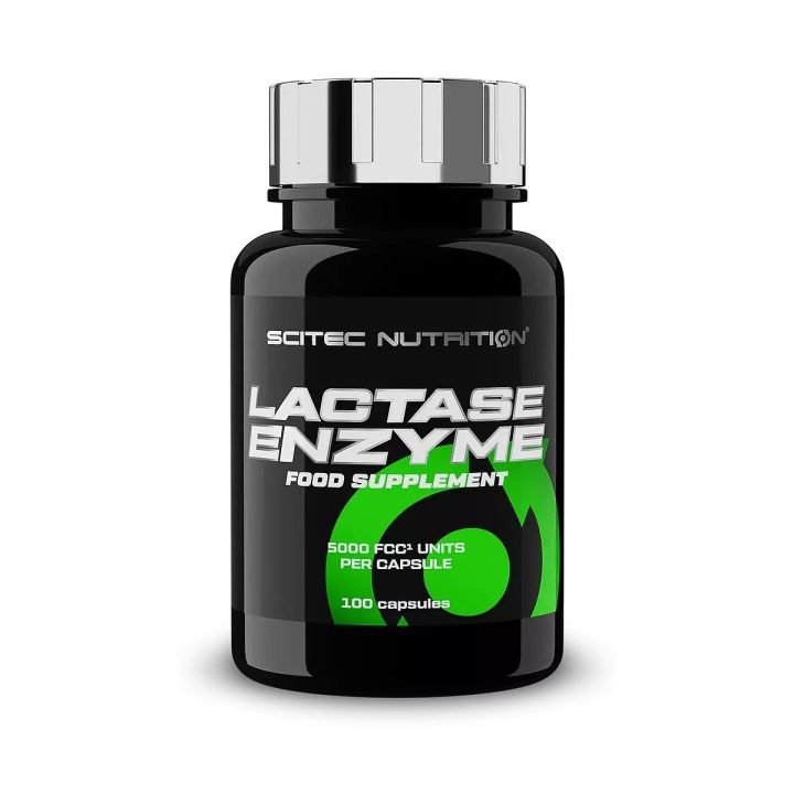 Laktazės fermento kapsulės Scitec Nutrition Lactase Enzyme 100 kapsulių