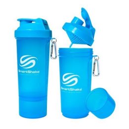 Shakeris Smartshake Slim Neon 500 ml, mėlynas