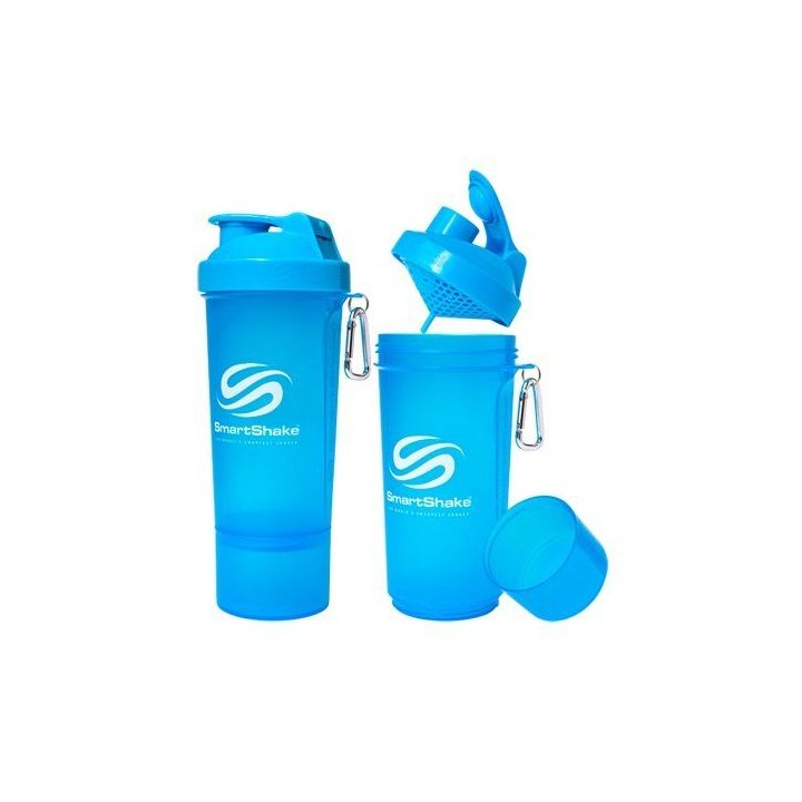Shakeris Smartshake Slim Neon 500 ml, mėlynas
