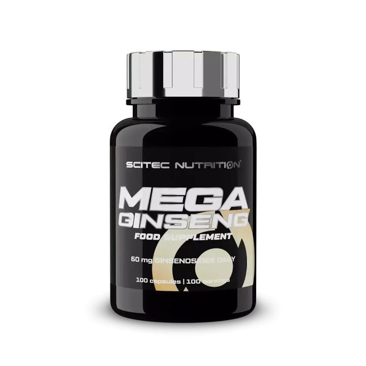 Kapsulės su ženšeniu Scitec Mega Ginseng 100 kapsulių