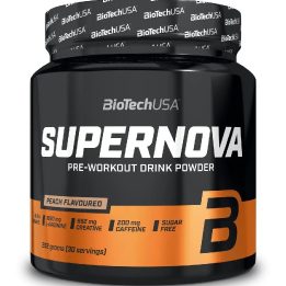 Pre-workout treniruočių booster BioTechUSA Supernova 282 g, persikų skonio