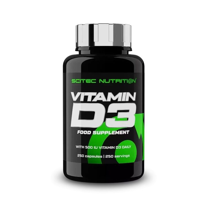 Vitamino D3 kapsulės Scitec 250 vnt.