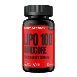 Maisto papildas kapsulėmis Body Attack Lipo 100 Hardcore 60 kapsulių