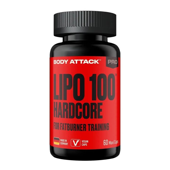Maisto papildas kapsulėmis Body Attack Lipo 100 Hardcore 60 kapsulių