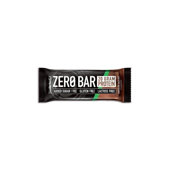 Baltyminiai batonėliai BioTechUSA Zero Bar 20 x 50 g, šokolado ir riešutų skonio