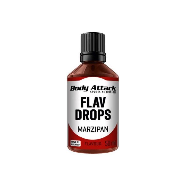 Skonio lašai Body Attack Flav Drops, marcipano skonio, 50 ml