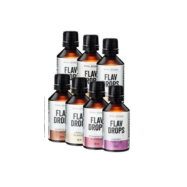 Skonio lašai Body Attack Flav Drops, marcipano skonio, 50 ml