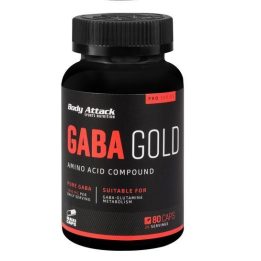 GABA kapsulės Body Attack GABA Gold 80 kapsulių