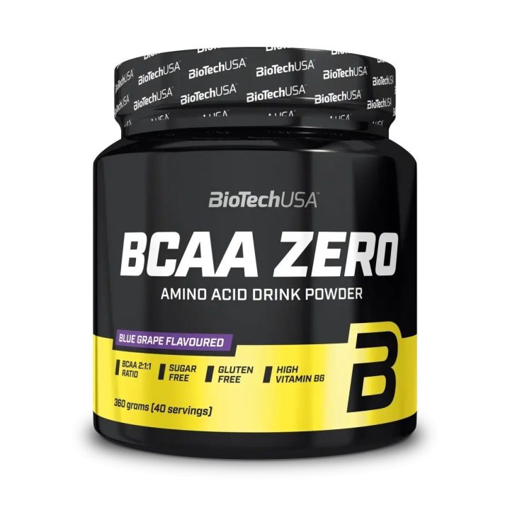 BCAA amino rūgščių milteliai BioTechUSA BCAA Zero 360 g, mėlynių vynuogių skonio