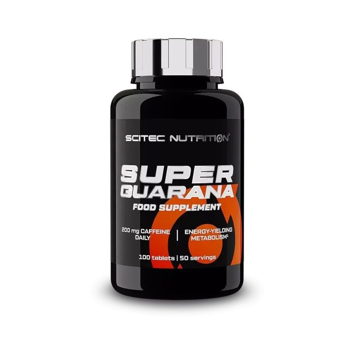 Treniruočių booster Scitec Super Guarana 100 tablečių