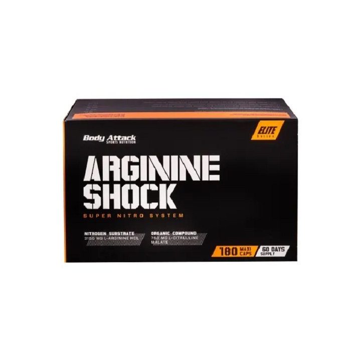 L-arginino kapsulės Body Attack Arginine Shock 180 kapsulių