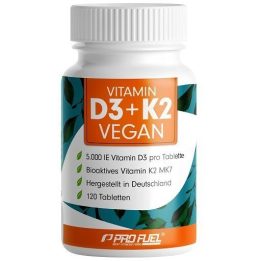 Vitaminas D3 + K2 ProFuel Vegan 120 tablečių