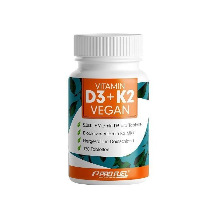 Vitaminas D3 + K2 ProFuel Vegan 120 tablečių