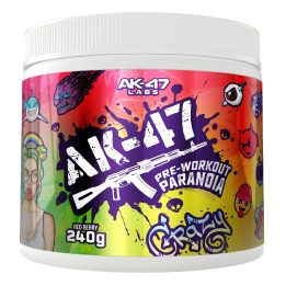 Pre-workout AK-47 Labs Paranoia 240 g, raudonųjų uogų skonio