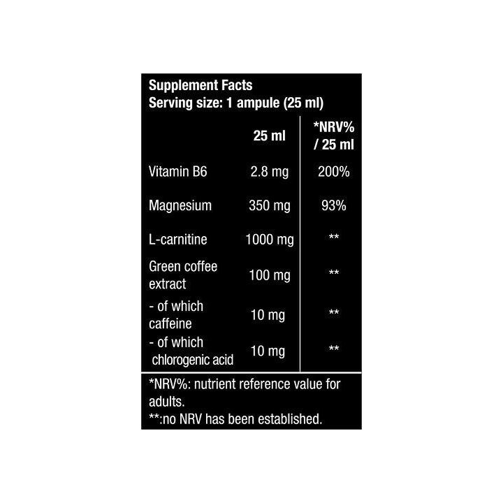 Magnio ir vitaminų B6 shot BioTech Magna Shot 20 × 25 ml, citrinų skonio