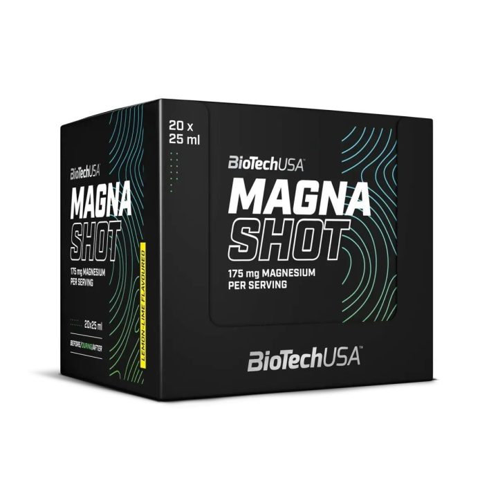 Magnio ir vitaminų B6 shot BioTech Magna Shot 20 × 25 ml, citrinų skonio