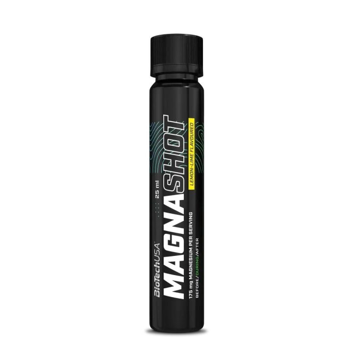 Magnio ir vitaminų B6 shot BioTech Magna Shot 20 × 25 ml, citrinų skonio
