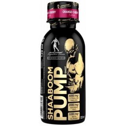 Pre-workout shot Kevin Levrone Shaaboom Pump 24 × 120 ml, apelsinų ir vyšnių skonio