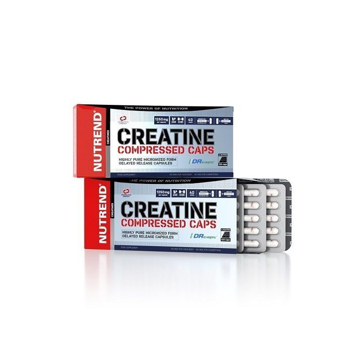 Kreatino monohidrato kapsulės Nutrend Creatine Compressed Caps 120 kapsulių