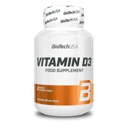 Vitaminas D3 BioTechUSA 60 tablečių