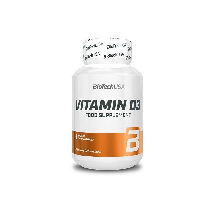 Vitaminas D3 BioTechUSA 60 tablečių