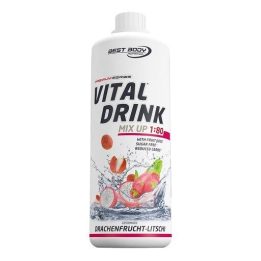 Skonio sirupas Best Body Vital Drink Mix 1:80 1000 ml, drakono vaisių ir ličių skonio