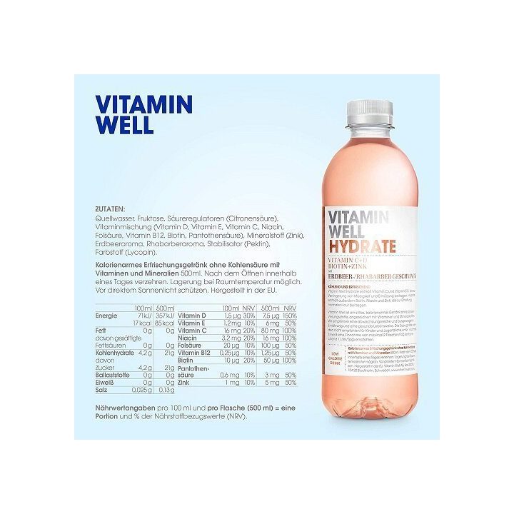 Vitamin Well Reload gėrimas 12 x 500 ml