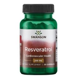 Swanson resveratrol 250 mg, 30 kapsulių